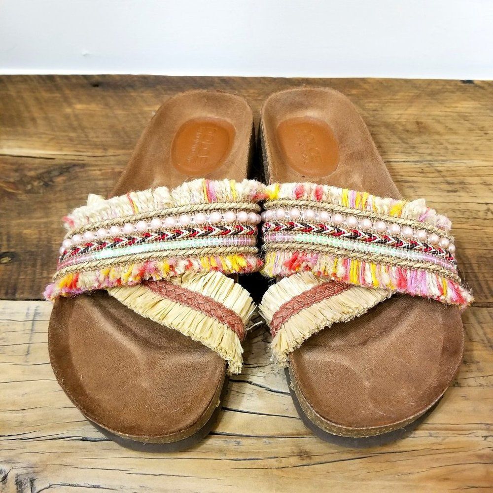 Dolce by Mojo Moxy slide on Cross strap sandals Size 6.5/7